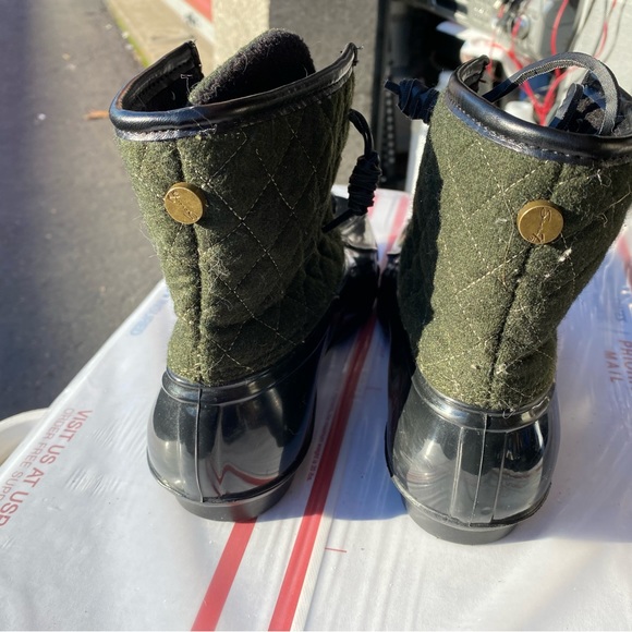 Seven7 Womens Olive Black Duck Wool Goose Winter Rain Waterproof Boots Size 7 - Picture 7 of 11